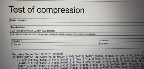 OM642 compression test 